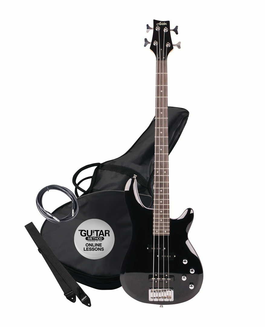 Ashton AB4BK Bass Guitar in Black