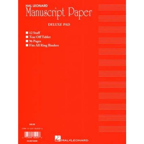 Deluxe Manuscript Pad 96pg Red Australian