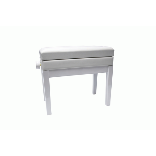 Beale BPB220WH Plush Cushion Piano Bench with Storage White
