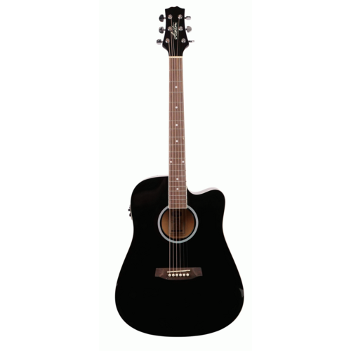 Ashton D20SCEQBK Solid Top Acoustic Guitar with EQ