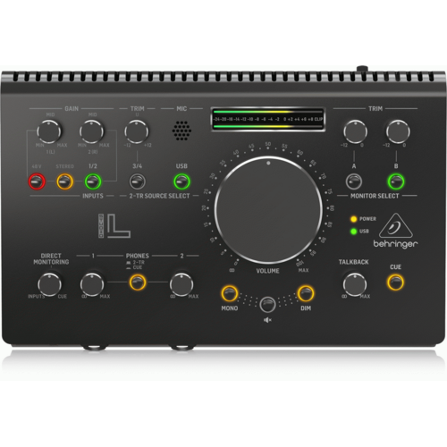 Behringer STUDIOL High-End Studio Control and Communication Center with Midas Preamps, 192 kHz 2x2 USB Audio Interface and VCA Stereo Tracking