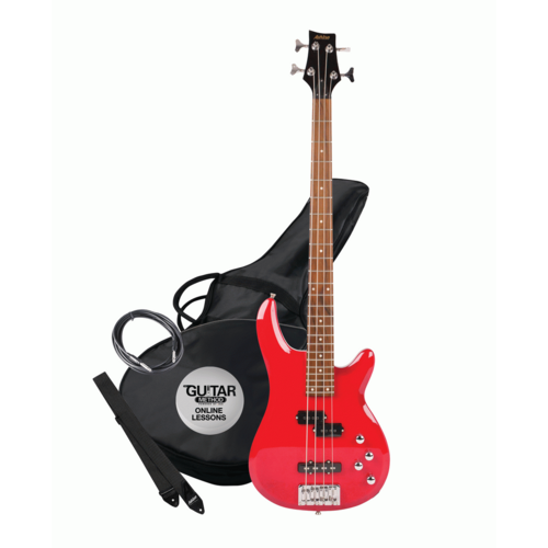 Ashton AB4TRD Bass Guitar in Red 