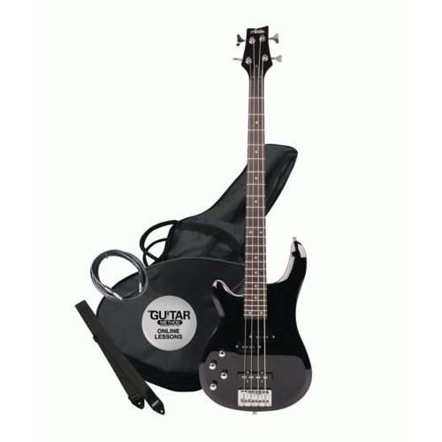 Ashton AB4LBK Left Handed Bass Guitar in Black