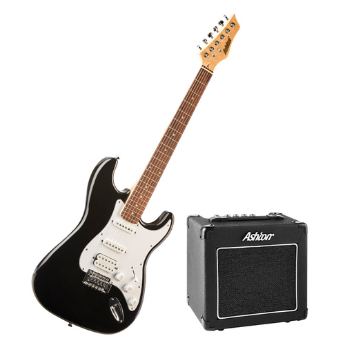 Ashton Electric Guitar and Amp Pack Black
