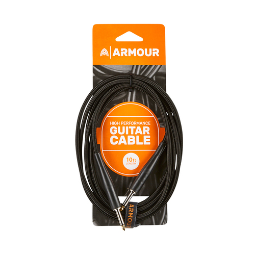 Armour GW10B Guitar 10 Foot Woven Black