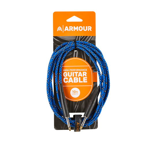 Armour GW10P Guitar 10 Foot Woven Blue Python