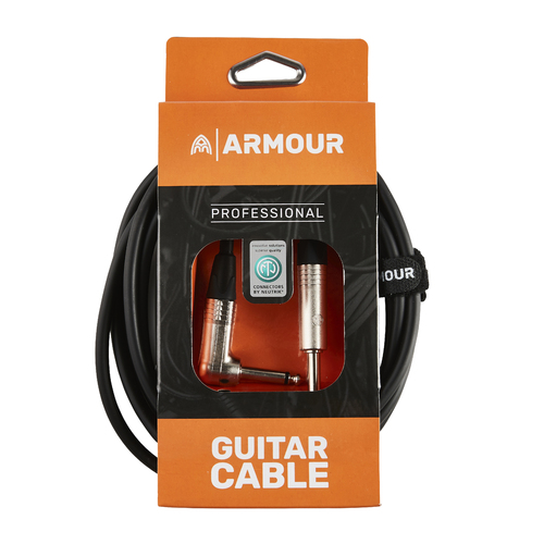 Armour NGPL10 10FT Right Angle Guitar Cable W/ Neu