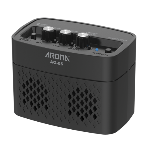 Aroma AG05BK 5W Electric Guitar Rechargeable Portable Amplifier Black