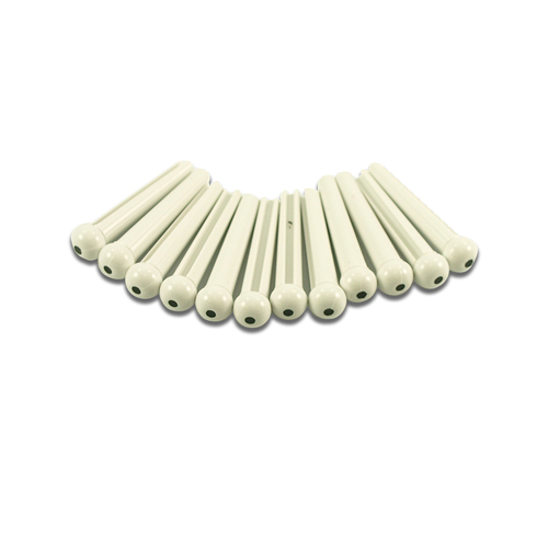 Deluxe Acoustic Bridge Pins With Dot White