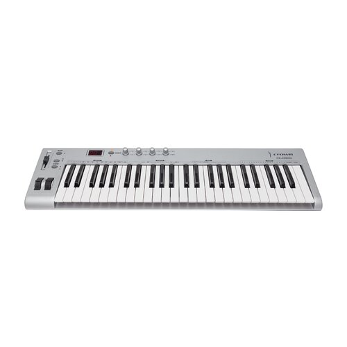 Crown CK-49 MIDI USB 49-Key Electronic Portable Keyboard Controller (Silver)