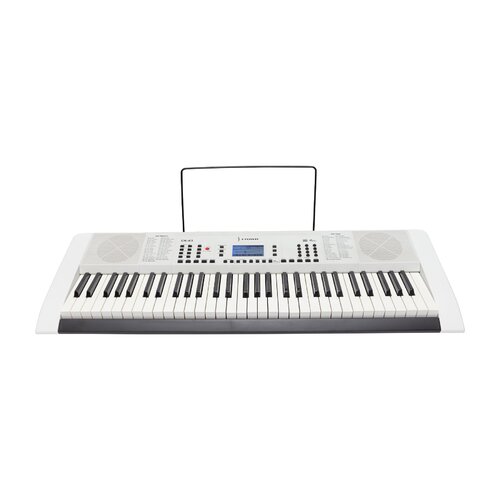 Crown CK-63 Multi-Function 61-Key Electronic Portable Keyboard with USB (White)