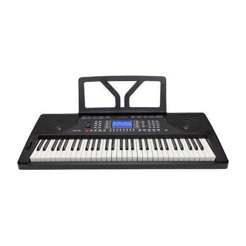Crown CK-61 Touch Sensitive Multi-Function 61-Key Electronic Portable Keyboard with USB (Black)