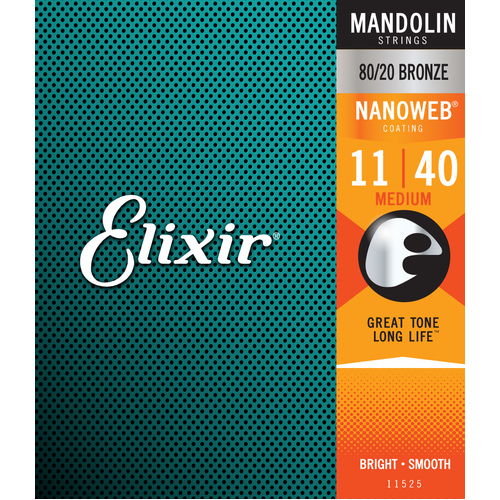 Elixir 11525 Nanoweb Mandolin Medium 11-40