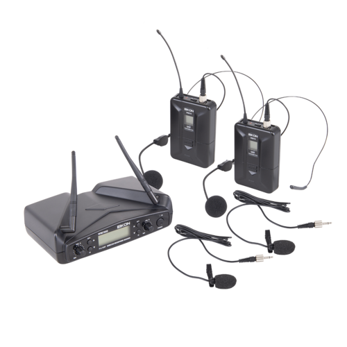 Eikon WM700DHA Belt-Pack with Headset & Lapel Dual Wireless System 516-562Mhz