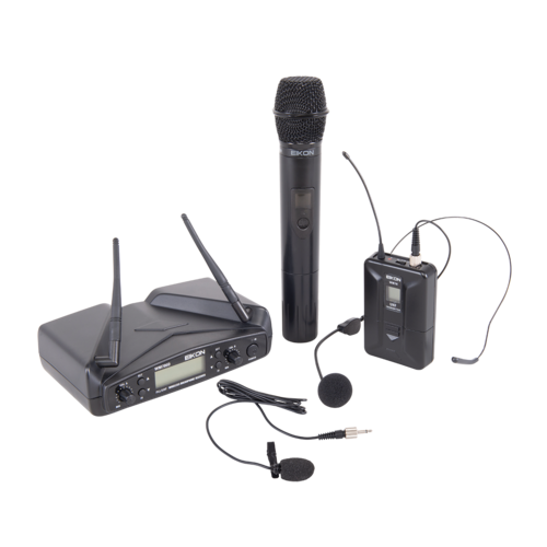 Eikon WM700DKITA Handheld + Belt-Pack with Headset & Lapel Dual Wireless System 516-562Mhz