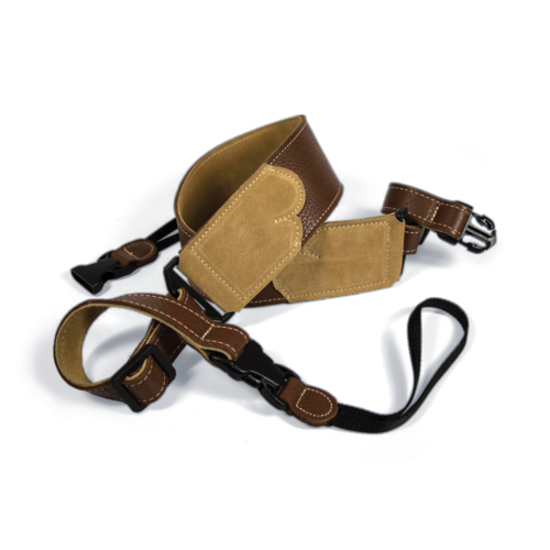Franklin 2.5" Banjo Caramel Glove Leather with Suede End Strap