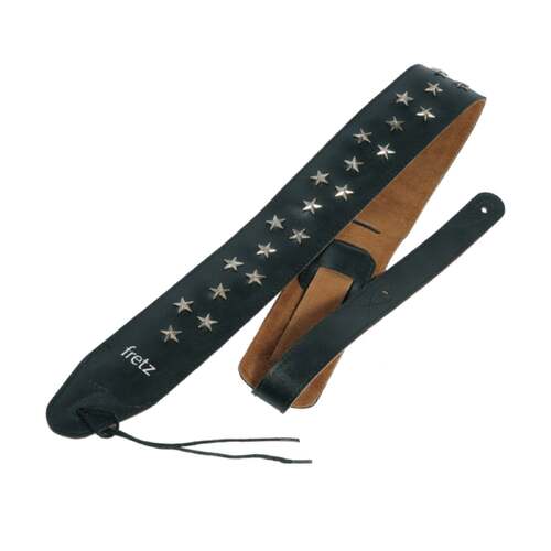 Fretz Leather-Look Adjustable Studded Guitar Strap (Star)