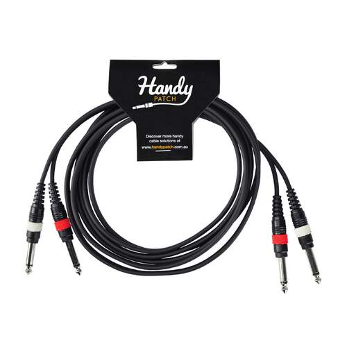 Handy Patch Dual Male 1/4" Mono to Dual Male 1/4" Mono Cable (3m)
