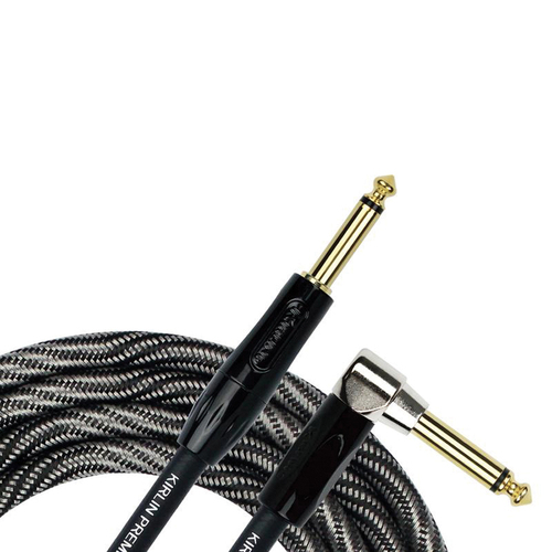 Kirlin IWB202WBW 10ft Premium Plus Wave Black Guitar Cable RA - Straight