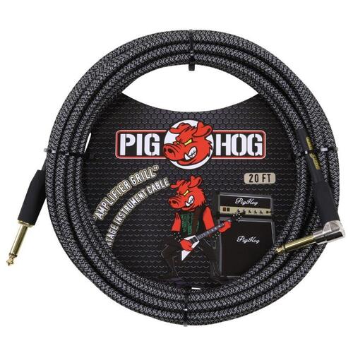 Pig Hog "Amp Grill" Instrument Cable, 20ft. Right Angle