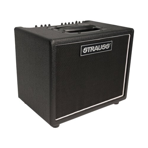 Strauss 60 Watt Acoustic Guitar Combo Amplifier with Effects (Black)