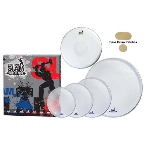Slam 2-Ply Clear Drum Head Pack (12"T/13"T/16"T/14"S/22"BD)