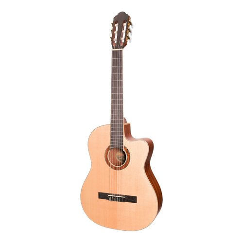 Timberidge '1 Series' Spruce Solid Top Acoustic-Electric Classical Cutaway Guitar (Natural Satin)