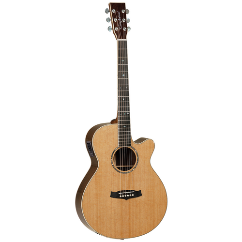Tanglewood TW45RE Sundance Reserve All Solid Superfolk C/E Natural Cedar Top with Case