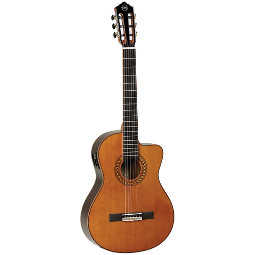 Tanglewood TWEMDC5 Enredo Madera Dominar Solid Cedar Top Classical Cutaway/Electric Guitar