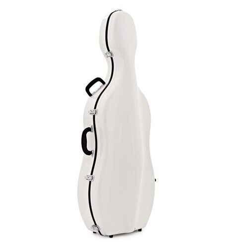 Vivo V703-34WH Deluxe Fibreglass Cello Case to suit 3/4 - White